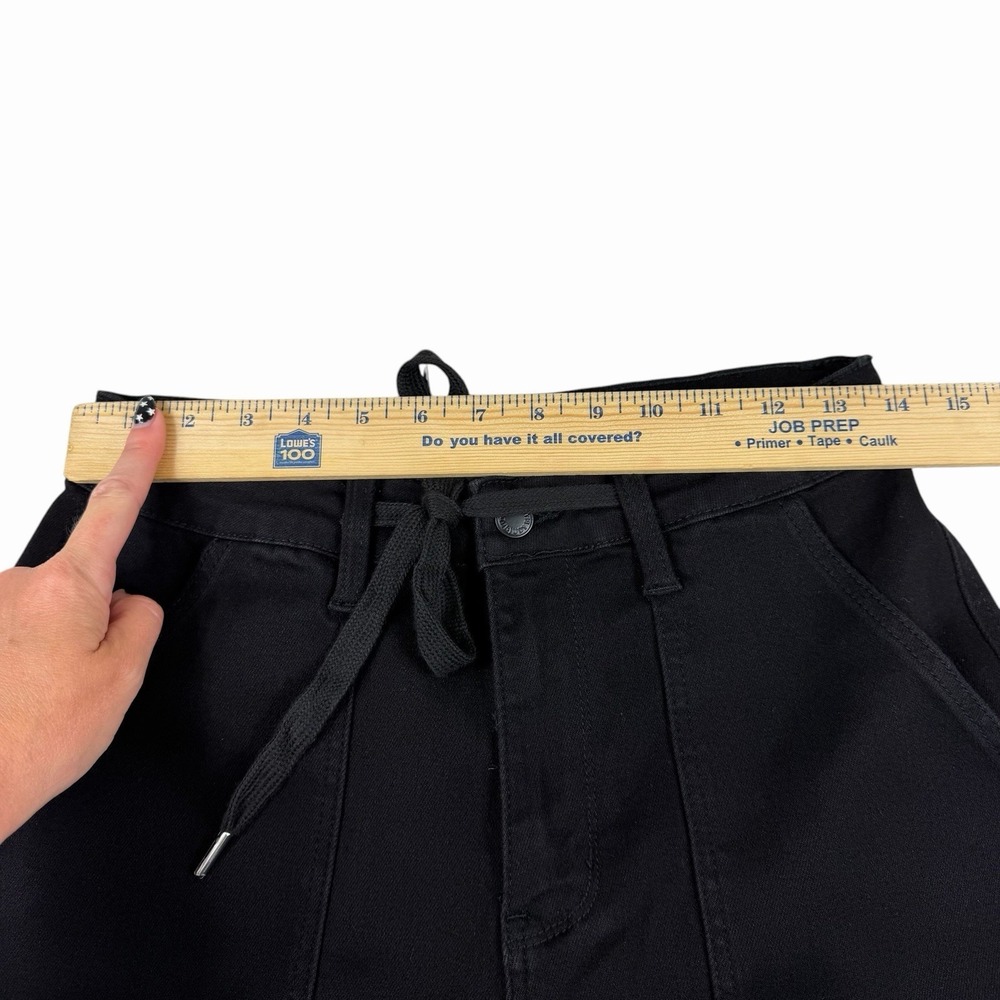 Judy Blue Jogger Pants Black High Rise Drawstring Utility Size 7/28 Stretch - Picture 6 of 8